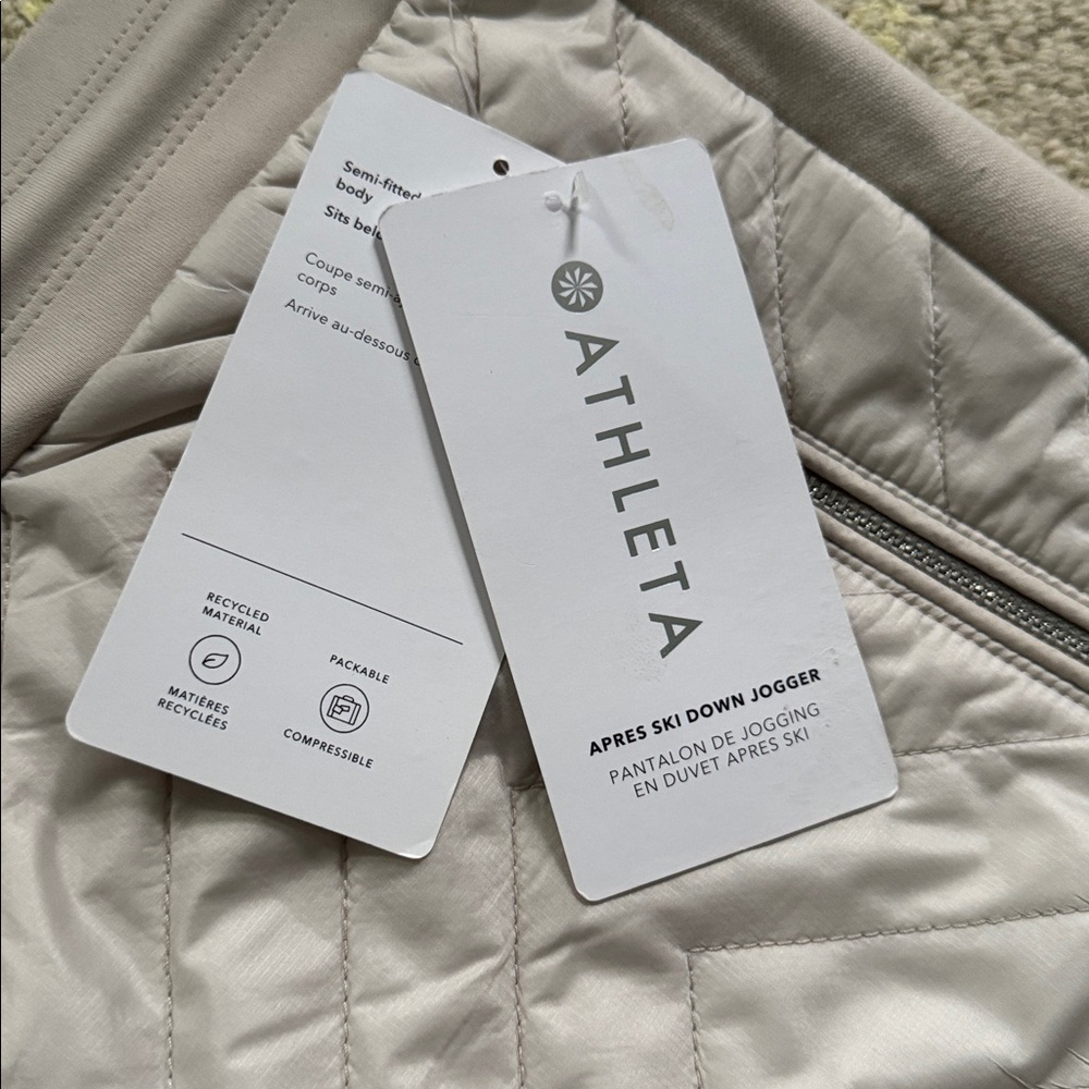 Athleta Apres Ski Down Joggers NWT 16 - Picture 3 of 6
